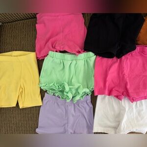 Toddler cotton and Ribbed Shorts lot